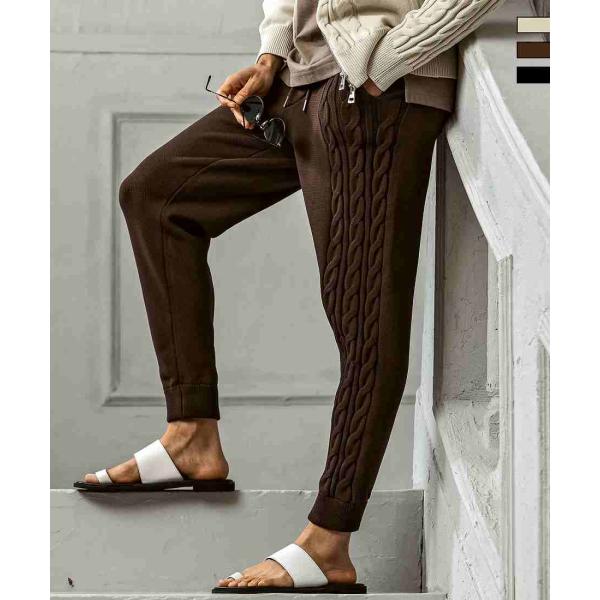 AKM Contemporary サイドケーブルニットパンツ【WEB/直営店限定】