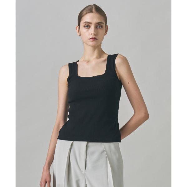 【洗える】【OUR WACOAL コラボ】カップイン スクエアネック タンクトップ