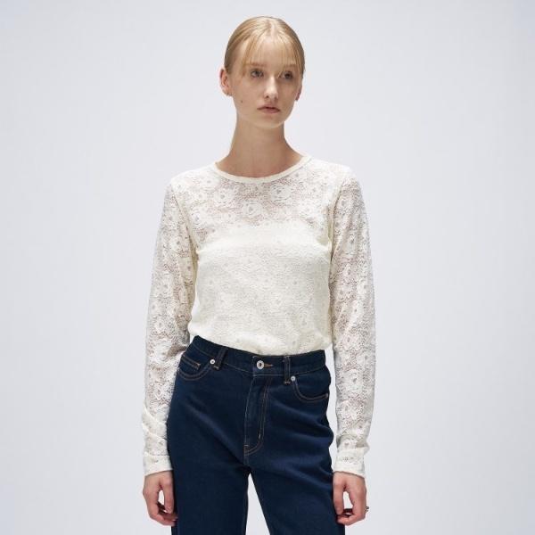 【マシンウォッシュ】フラワーレースプルオーバー