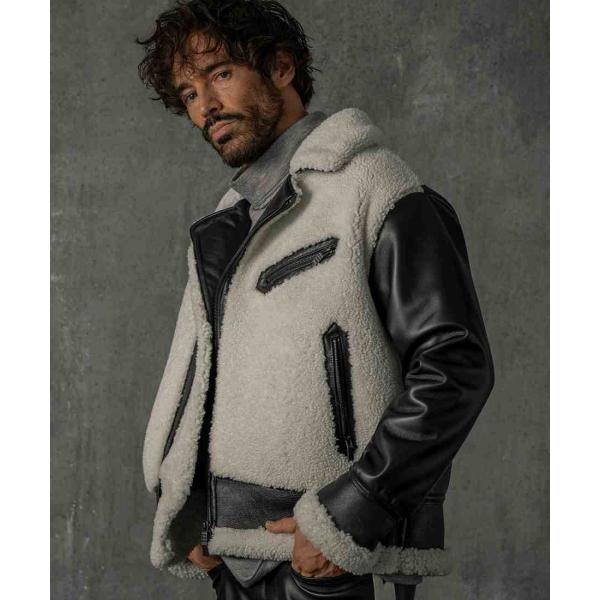 C DIEM ムートン Wライダースジャケット
