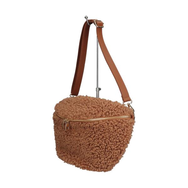 Andrea Cardone◆レザーストラップボアショルダーバッグ