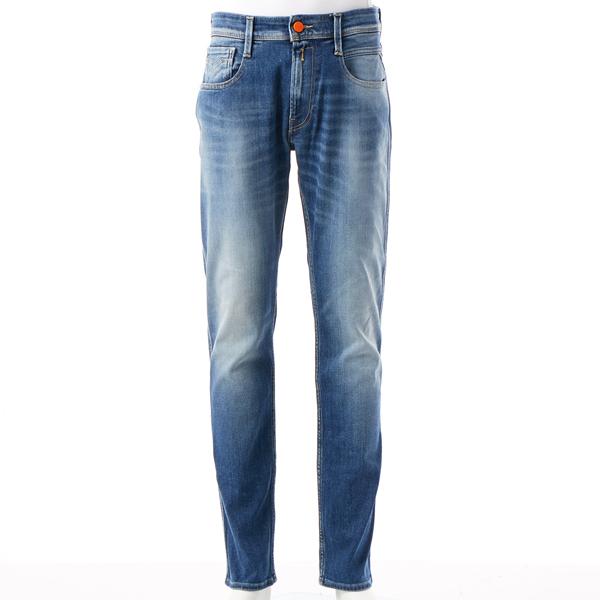 スリムフィットANBASSブルーデニム