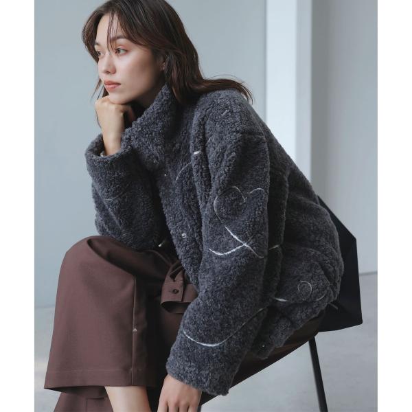 ジャガードボアブルゾン