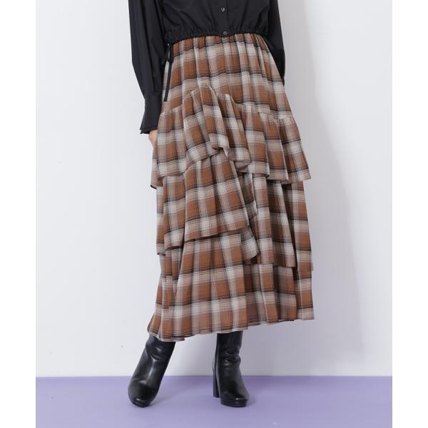 アシメティアードスカート