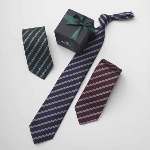 【ネクタイ】アクアスキュータム｜ストライプ メランジ