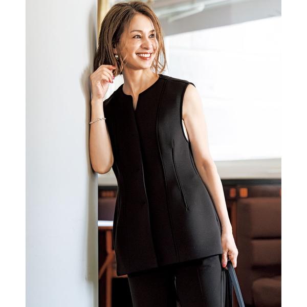 【VERY×UNFILOコラボ】BEAUTY FORM JERSEY+ ペプラムジレ