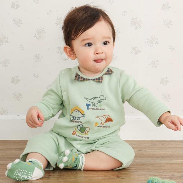 恐竜とげとげ襟付きカバーオールベビー(60~80cm)