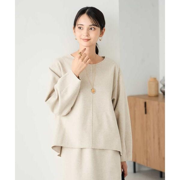 【洗える/ストレッチ 】ウールライクジャージプルオーバー