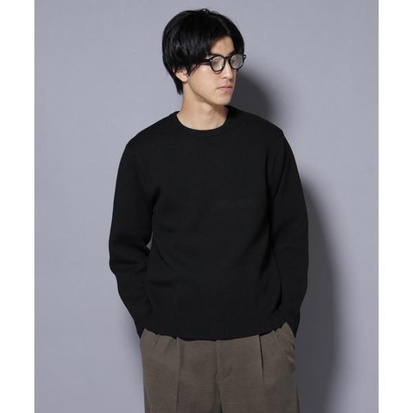 PBTストレッチクルーネックニット