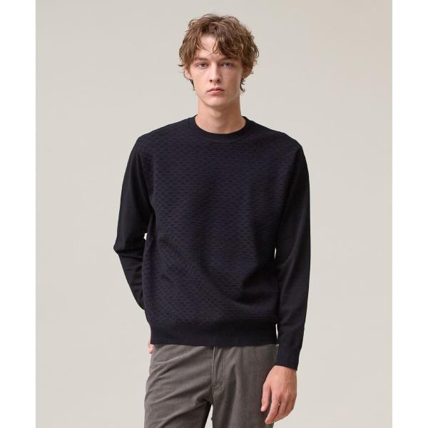 軽やかに着映える上質ベーシック【ストレッチ / イージーケア】【FLEX YARN】クルーネック ニ