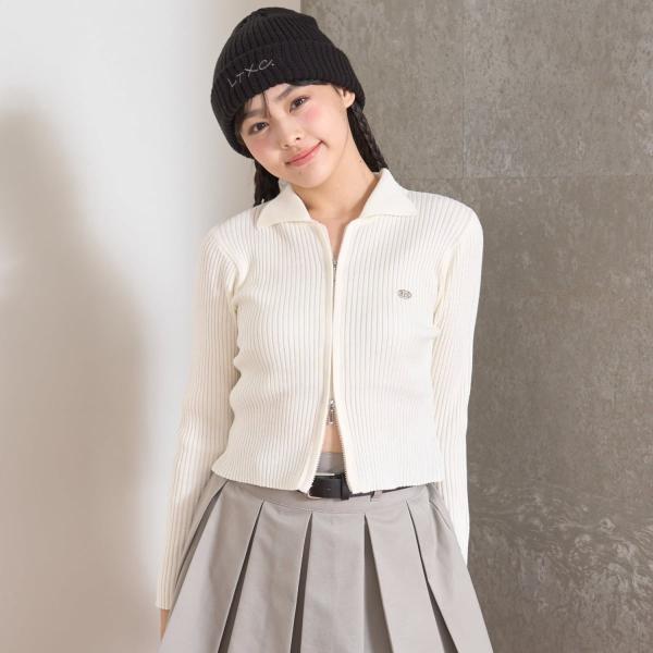 【LTXC】リブWZIPカーディガン