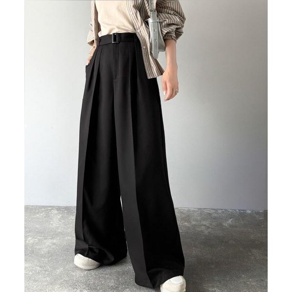 【25AW新作】美脚も、こなれ感も！♪大人のワイドパンツ。ベルテッドワイドイージースラックスパンツ