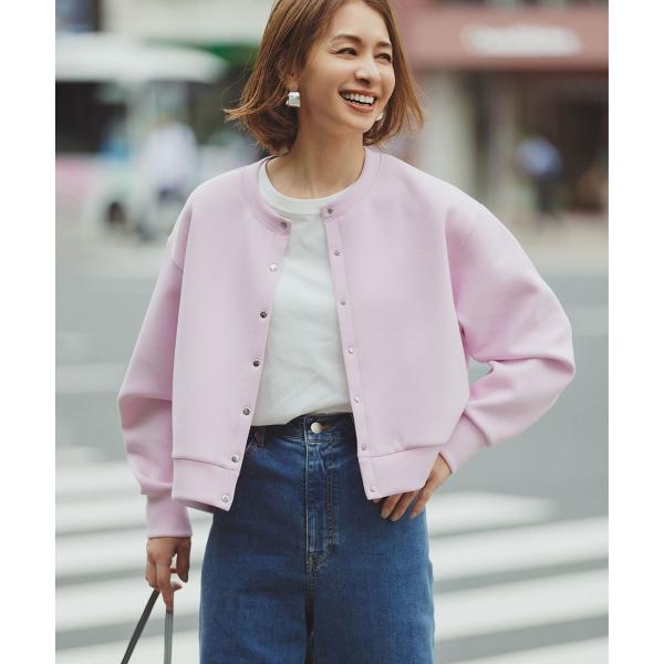 【野呂佳代さん着用】BEAUTY FORM JERSEY スナップカーディガン