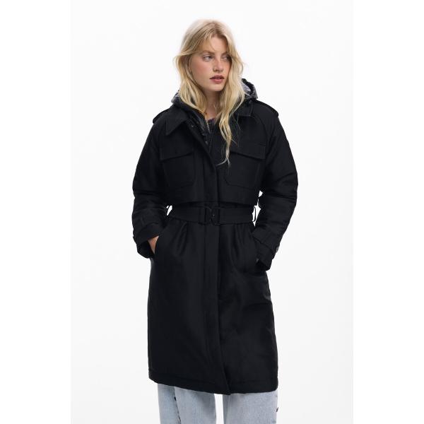 【5サイズ展開/XS/XL】中綿ライナー付きトレンチコート