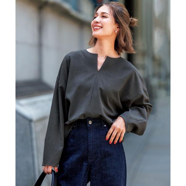 マイビューティ キーネックブラウス