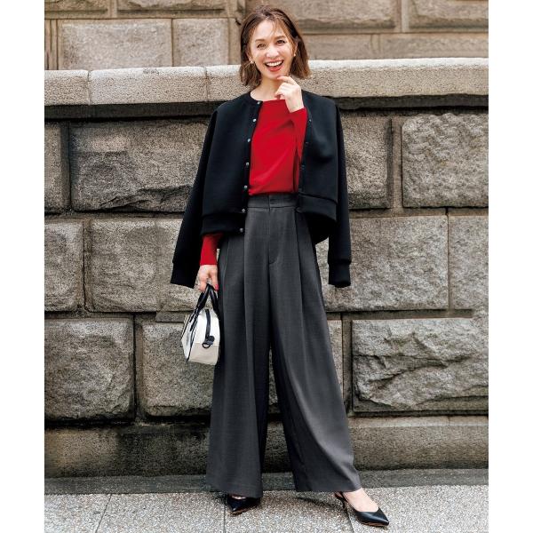 マイビューティ タックワイドパンツ