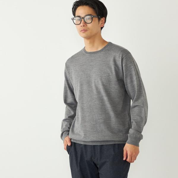 SHIPS Colors:〈手洗い可能〉アンチピリング 12ゲージ クルーネック ニット