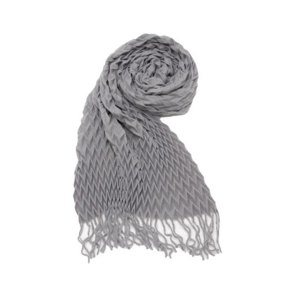 【手洗い可】ダイヤプリーツ無地ストール