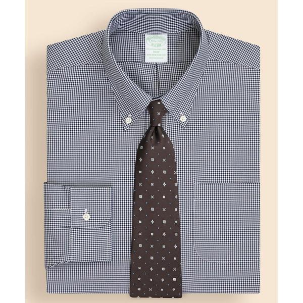 ストレッチピンポイントオックス　ギンガム　ドレスシャツ　Slim Fit セレモニー