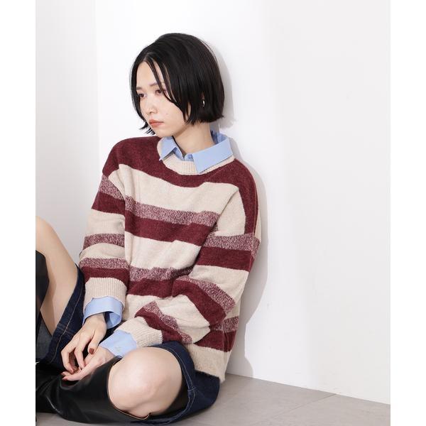ヘアリーボーダーニット