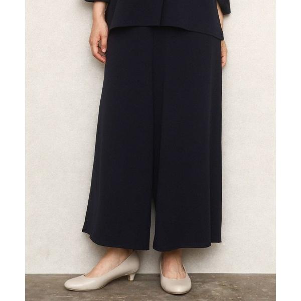 【大きいサイズ】カットジョーゼットワイドパンツ