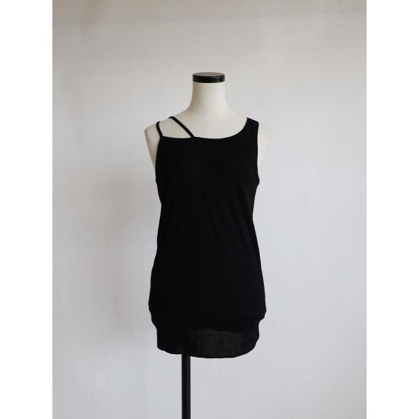 アシメデザインリブタンクトップ