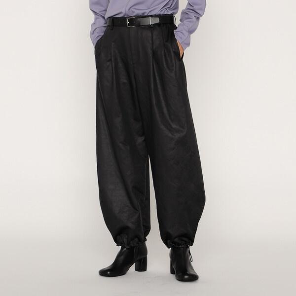 レザーライクサテン バルーンパンツ