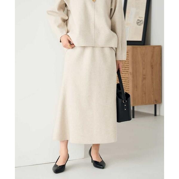【洗える/ストレッチ】ウールライクジャージマーメイドスカート