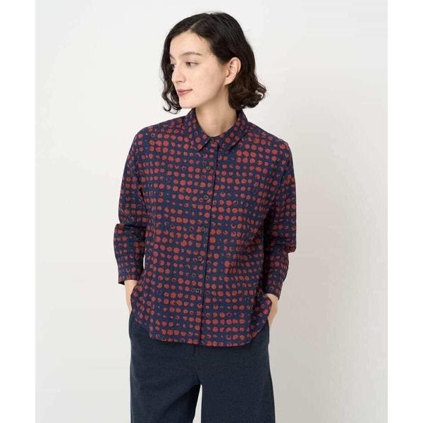 [日本製]塩縮イレギュラードットブラウス