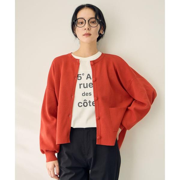 スウェットライクニットカーディガン