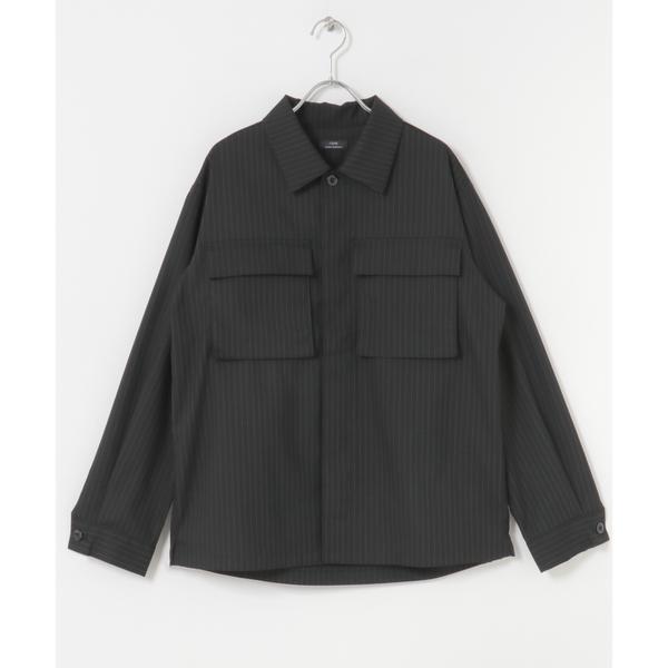 Pinstripe Flyfront Jacket