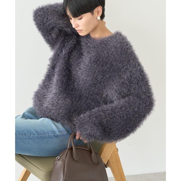 シャギーニットプルオーバー