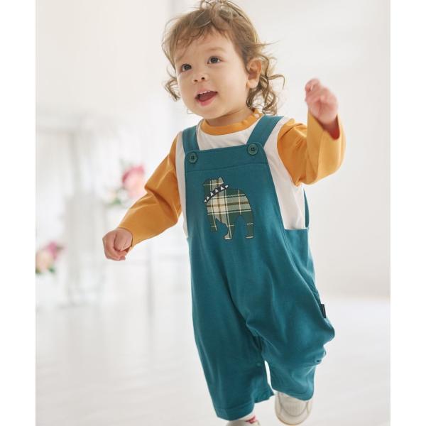 【BOX付き】【80-90cm】長袖Tシャツ＆オーバーオール セット