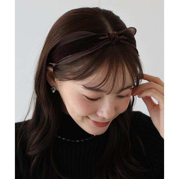 オーガンジーサテンカチューシャ