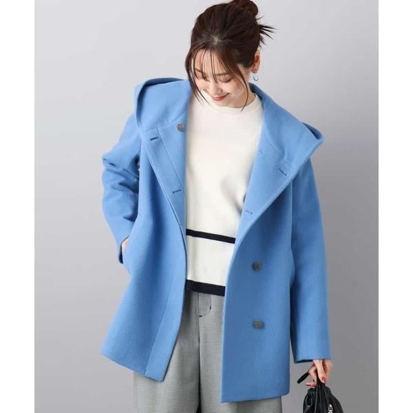 [超軽量]エアリアルウール ミドル丈フーデットコート