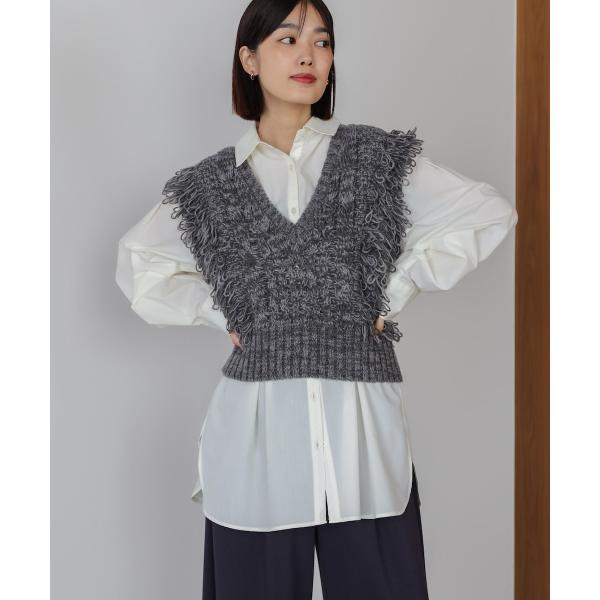 【WEB限定】フリンジニットベスト