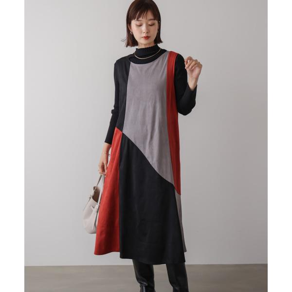 ￥セール中！／カラーブロックシルエットワンピース