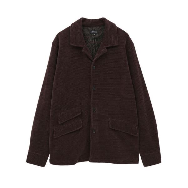 ベロア調コールワッフル カバーオールジャケット