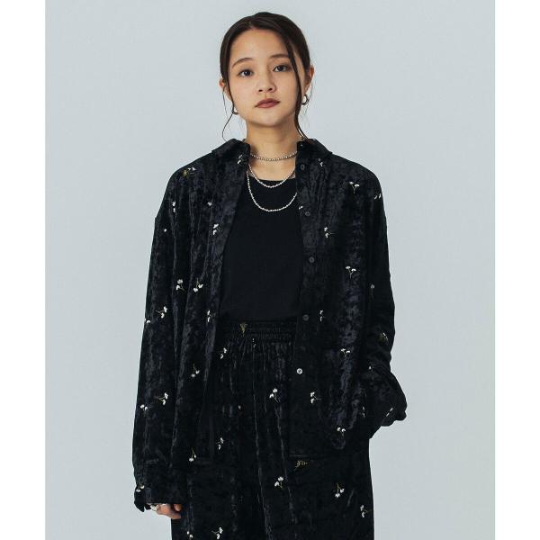 EMBROIDERY VELOUR SHIRT