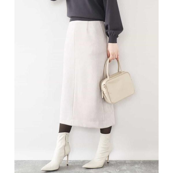 スウェードライクナロースカート/洗える