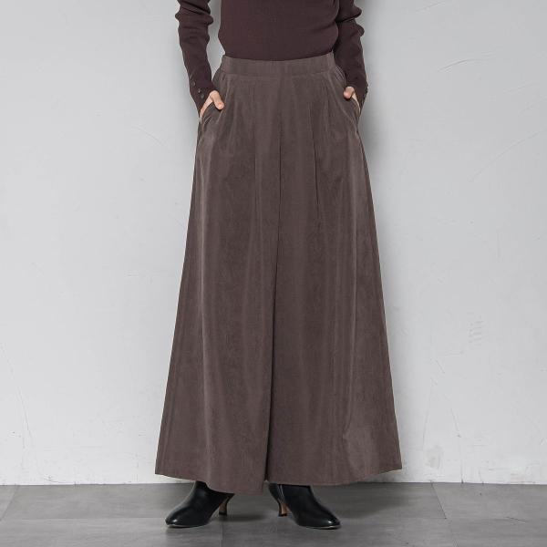 【新色追加】【ゆるっと上品】私に似合うキュロットパンツ≪手洗い可能≫