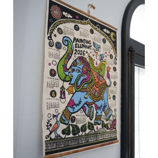 【チャイハネ】【2026年カレンダー】PAINTING ELEPHANT