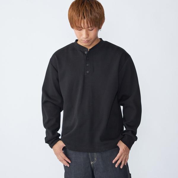 City Ambient Products: ダブルフェイス カノコ ヘンリーネック カットソー