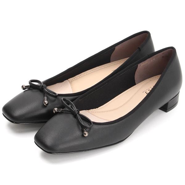 スクエアトゥリボンパンプス