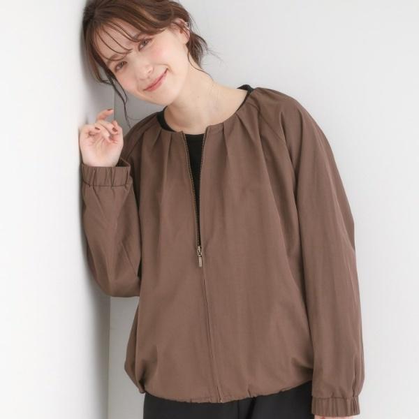 【S-LL】オンとオフどちらにも使える 軽量なノーカラーブルゾン