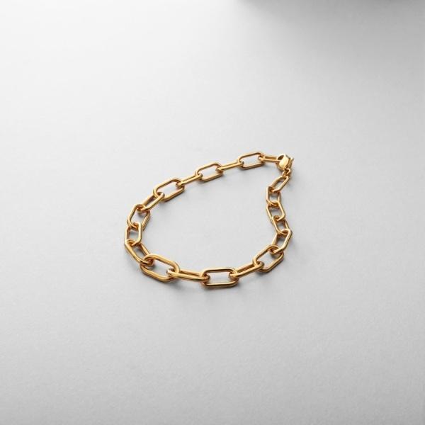 シルバー デザインチェーン ケーブルグラデーションブレスレットGP