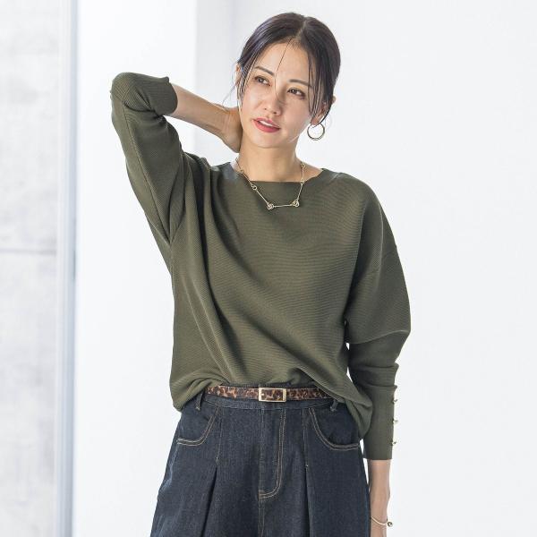 【WEB限定】ソデボタンガーターニット≪11号あり/洗える≫