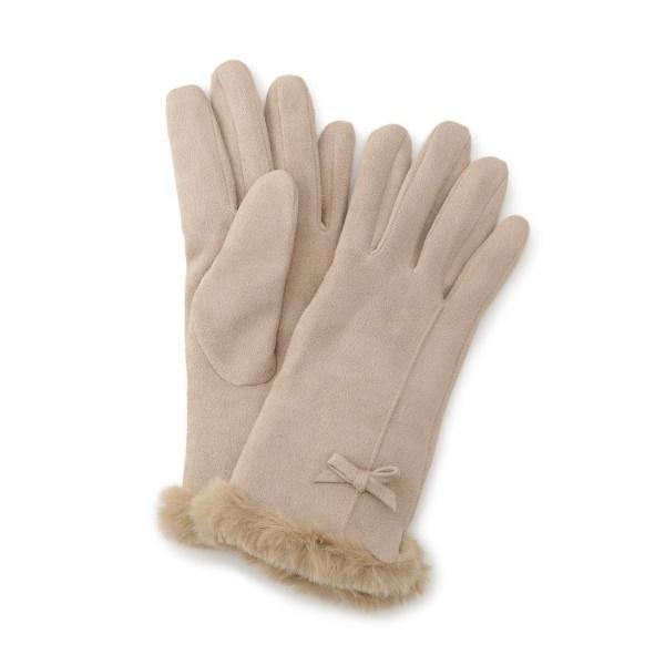 ミニリボンリストフェイクファーグローブ