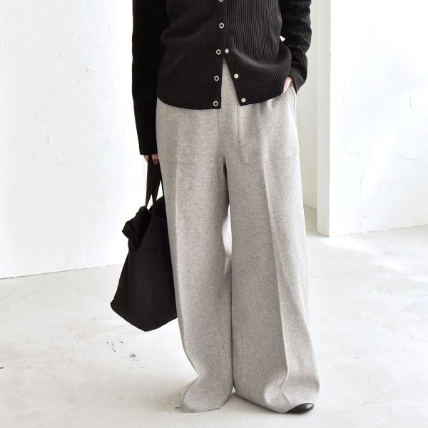 quaranciel: エア ニードル ベイカーデザイン ワイド パンツ