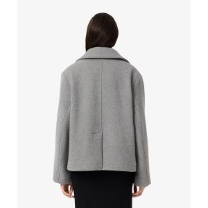 ショート丈 オーバーサイズウールブレンドPコートの詳細画像3